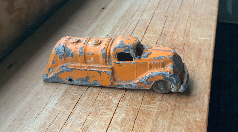 Vintage New Zealand made Tink-E toys lead tanker truck toy dating from circa 1948